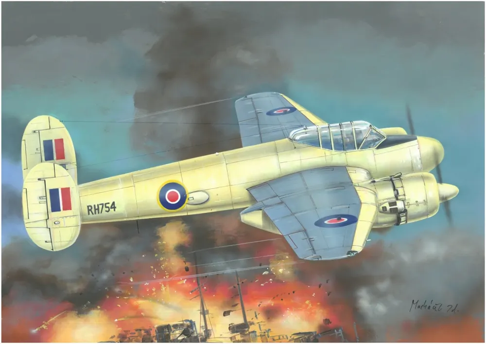 Krabice stavebnice Valom 14435 Bristol Brigand TF.Mk.I v měřítku 1/144