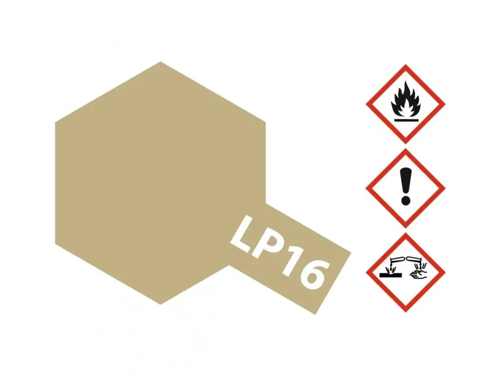 Skleněná lahvička lakové barvy Tamiya LP 82116 LP-16 dřevěná paluba, 10 ml
