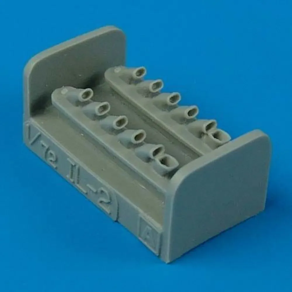 Resinové výfuky Quickboost QB72181 pro Iljušin Il-2 v měřítku 1/72 (Academy)