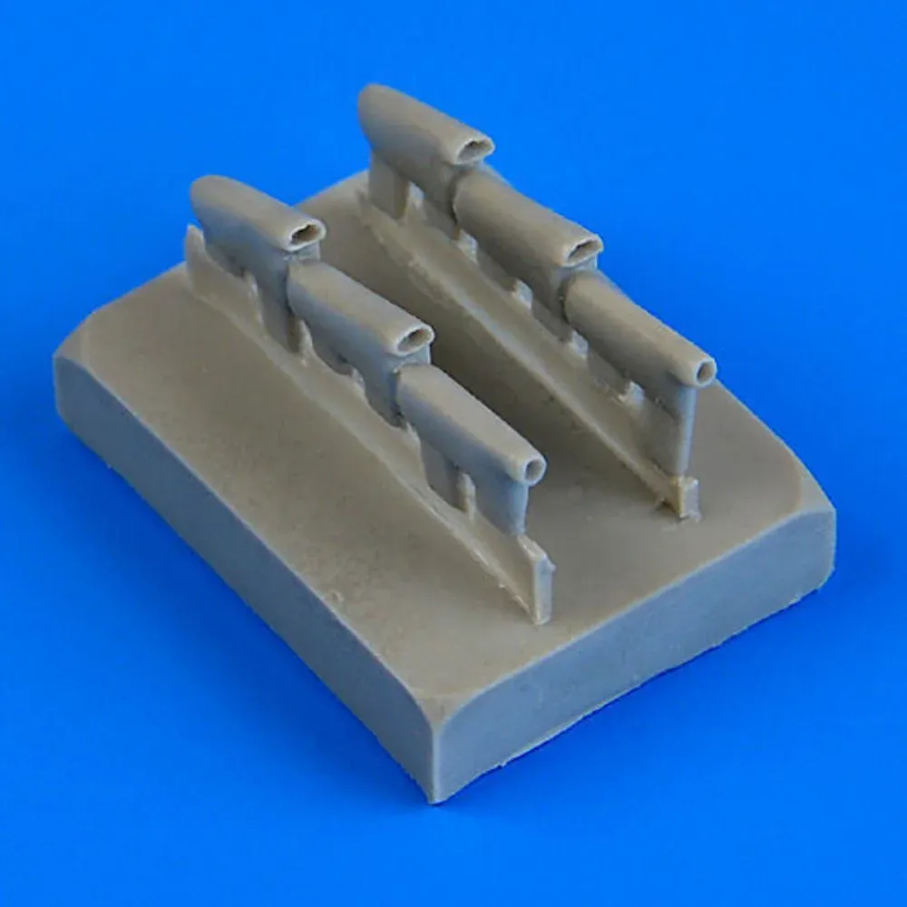 Resinové výfuky Aires Quickboost QB72482 pro model Defiant Mk.I 1/72 od Airfixu