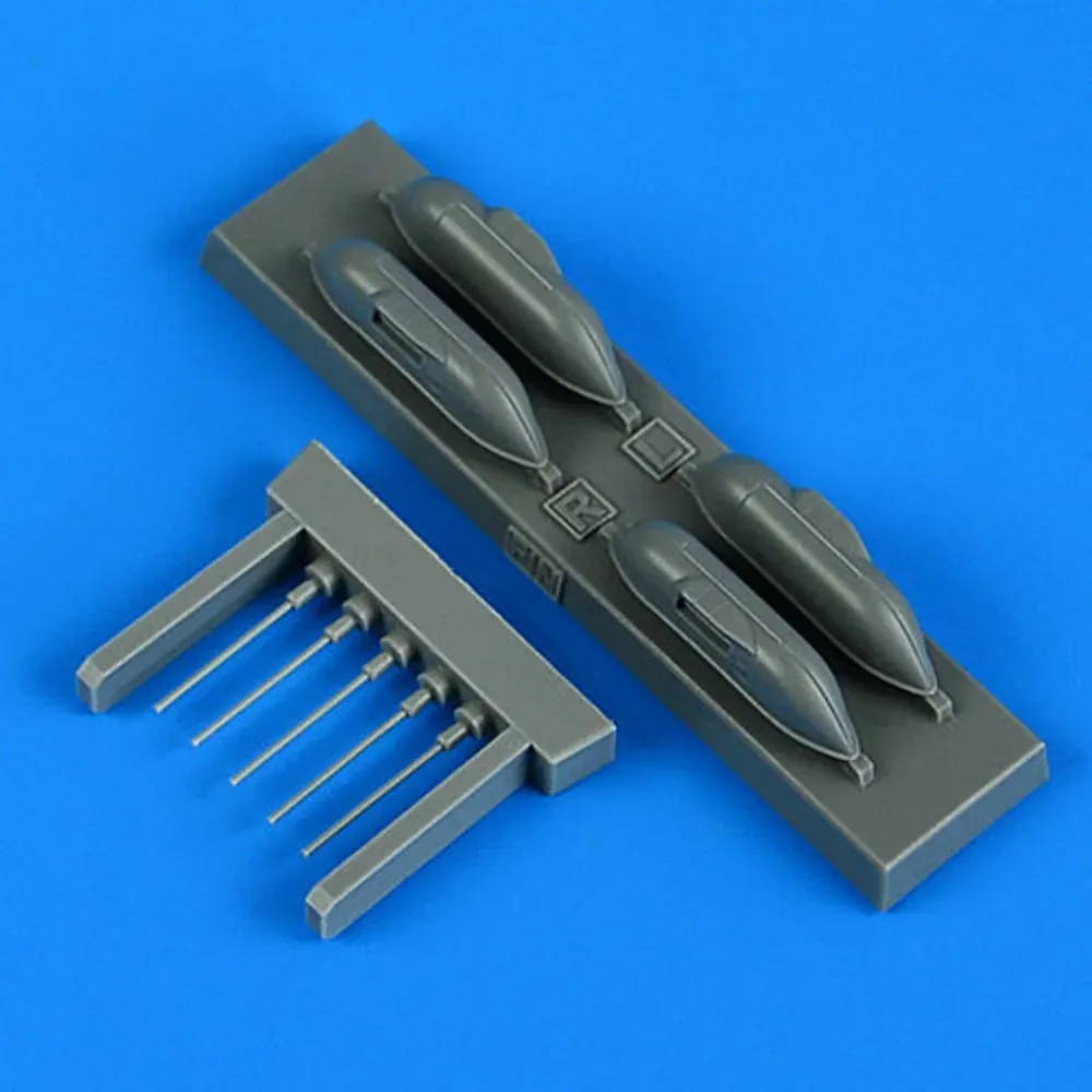 Sada Quickboost QB72661 kanónové gondoly Bf 109G-6/R6 v měřítku 1/72 pro stavebnici Fine Molds
