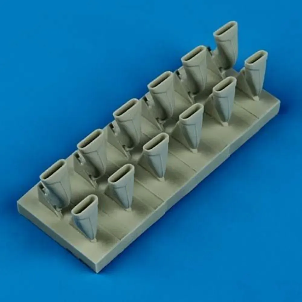 Resinové výfuky fishtail Quickboost QB32143 pro Spitfire Mk.VIII v měřítku 1/32