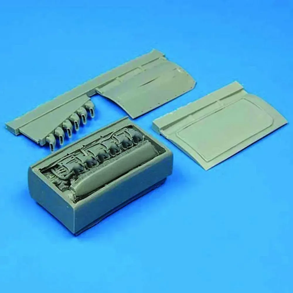 Resinový detailní set Quickboost QB48011 motor P-39N/Q Airacobra v měřítku 1/48