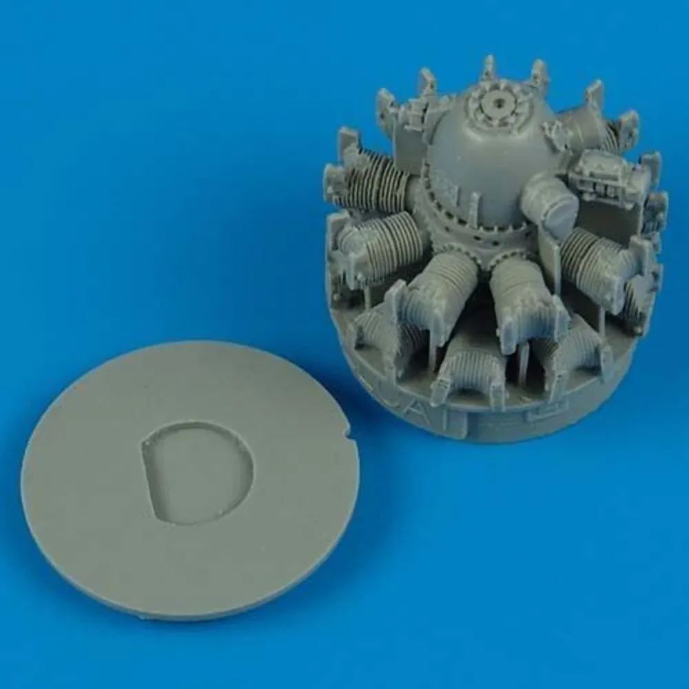 Resinový motor Quickboost QB48169 pro F6F-3 Hellcat v měřítku 1/48, doplněk ke stavebnici Eduard