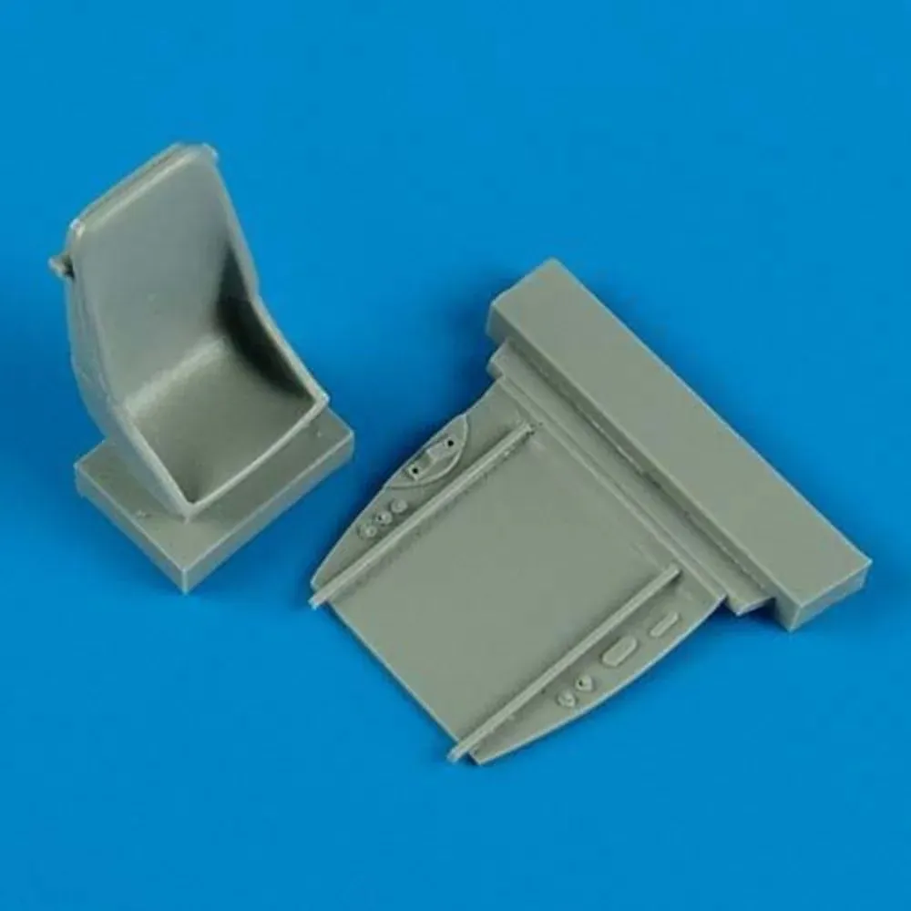 Resinová sedačka Quickboost QB48525 pro Bf 109F 1/48 ZVEZDA na licím bloku