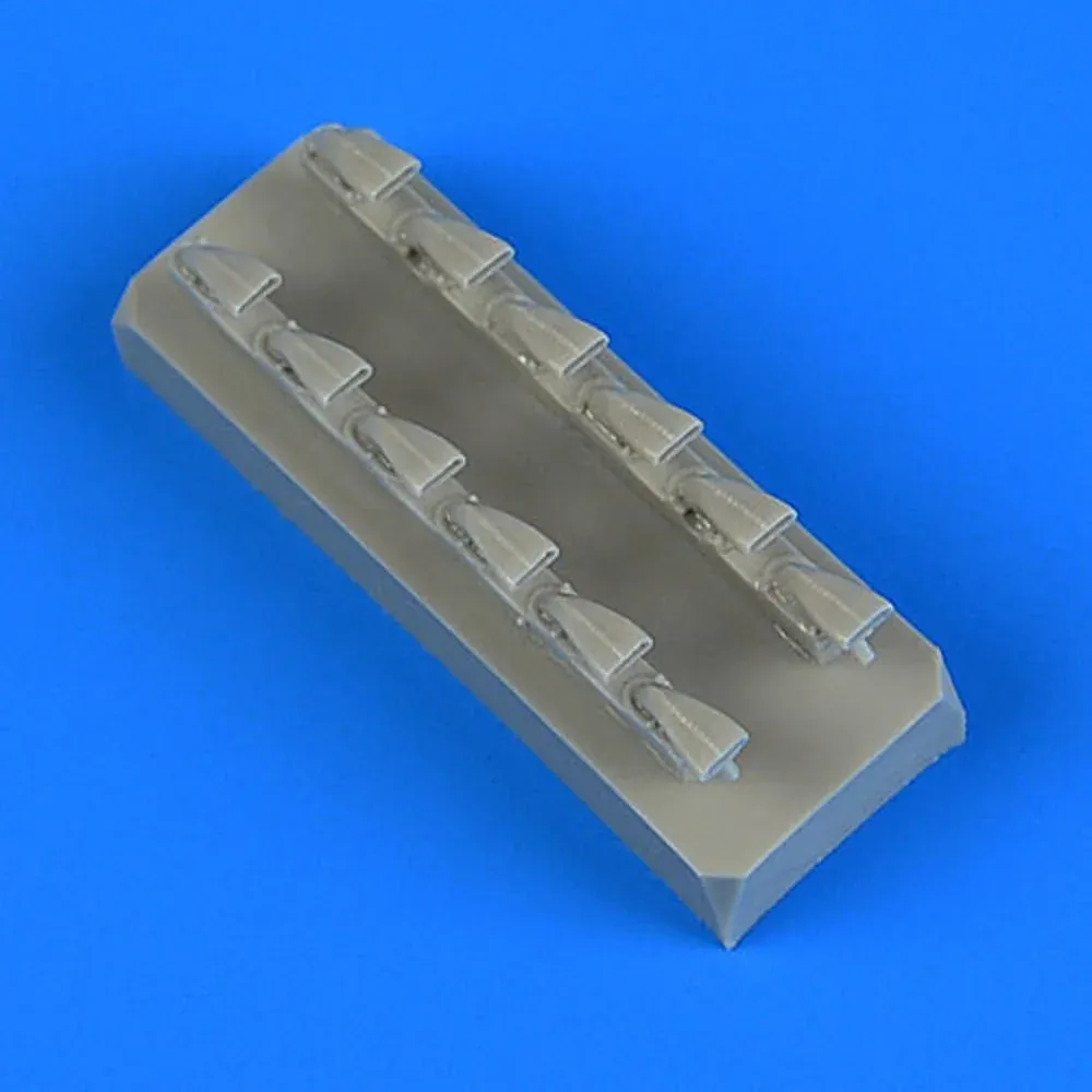 Resinová sada výfuků Quickboost QB48821 pro Bf 109 G-6 v měřítku 1/48