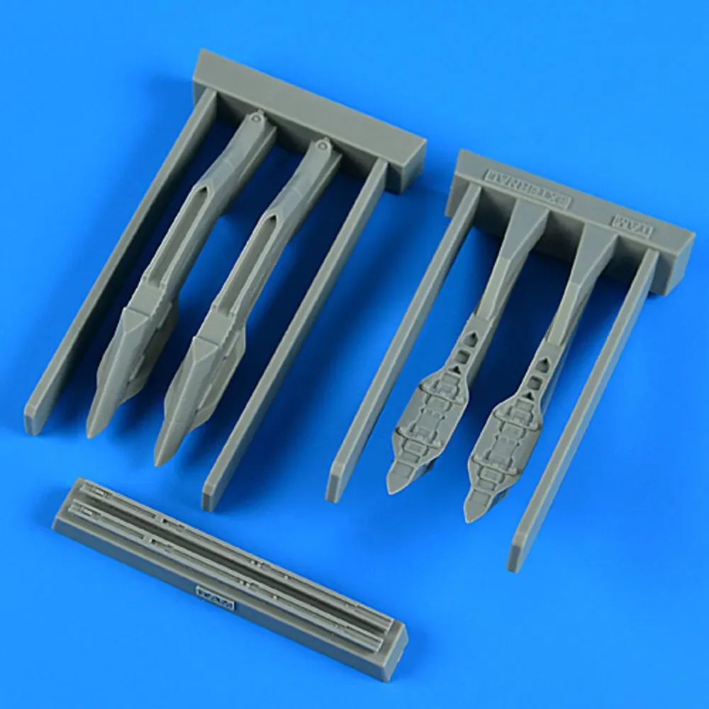 Resinové díly Aires Quickboost QB49103 – pylony a odpalovací zařízení F-35B Lightning II 1/48