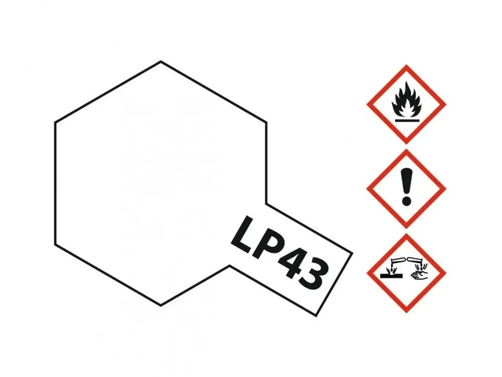 Skleněná lahvička lakové barvy Tamiya LP-43 82143 perleťově bílá 10 ml