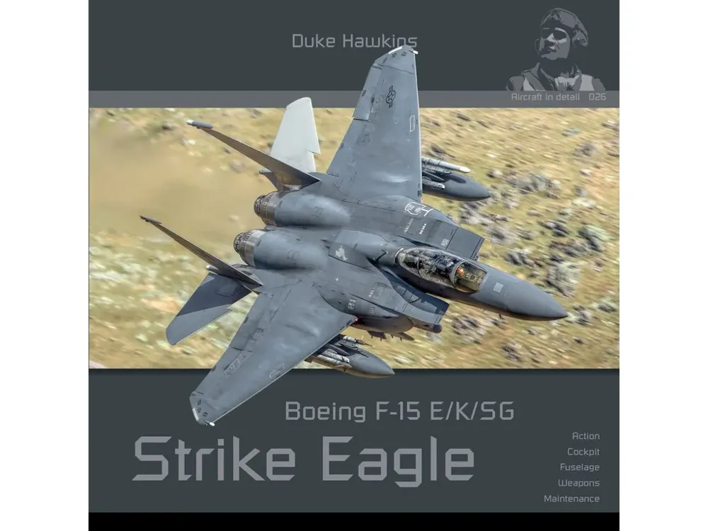 Obálka publikace Duke Hawkins: Boeing F-15E Strike Eagle, 196 stran, anglicky