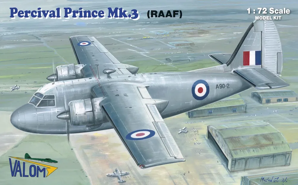 Krabice plastikové stavebnice Valom 72159 Percival Prince Mk.3 RAAF v měřítku 1/72