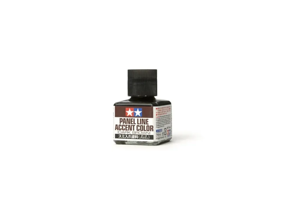 Lahvička Tamiya 87140 Panel Accent Color tmavě hnědá, emailový panel liner
