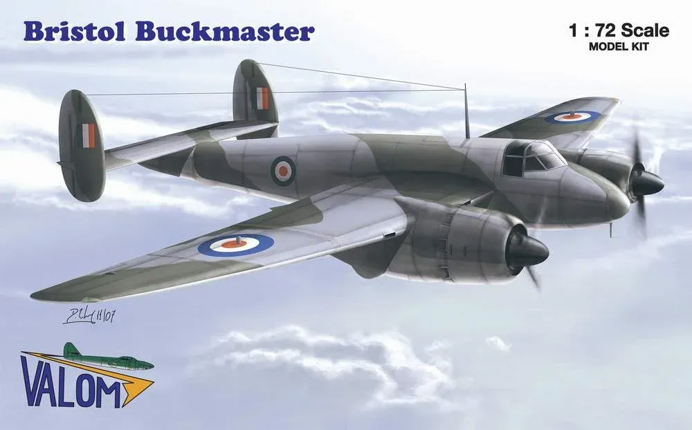 Krabice plastikové stavebnice Valom 72031 Bristol Buckmaster Mk.I v měřítku 1/72