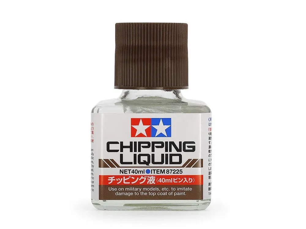 Lahvička Tamiya 87225 Chipping Liquid pro efekt oprýskané barvy na modelech