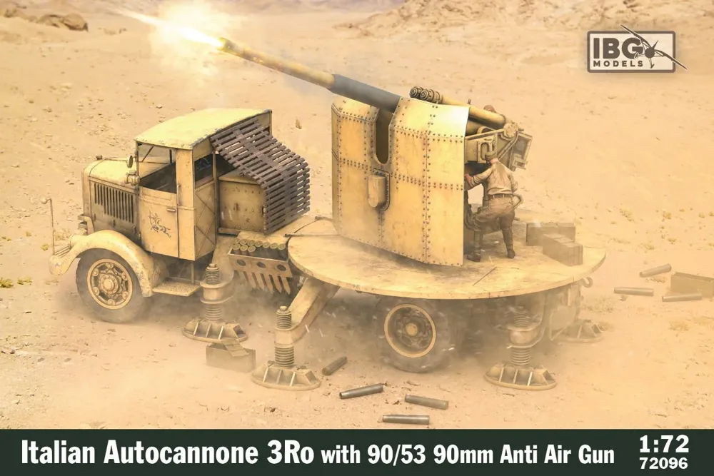 Krabice stavebnice IBG Models 72096 3Ro Autocannone 90/53 v měřítku 1/72