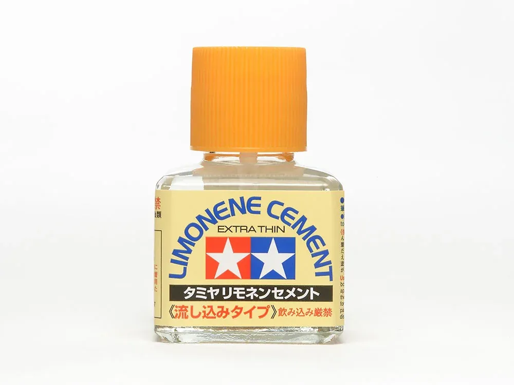 Lahvička lepidla Tamiya 87134 Limonene Cement Extra Thin na plastikové modely