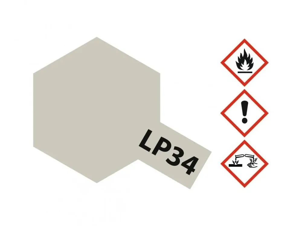 Skleněná lahvička lakové barvy Tamiya LP-34 82134 světle šedá 10 ml