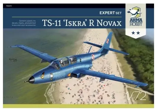 Krabice stavebnice Arma Hobby 70011 TS-11 Iskra R Novax Expert Set v měřítku 1/72