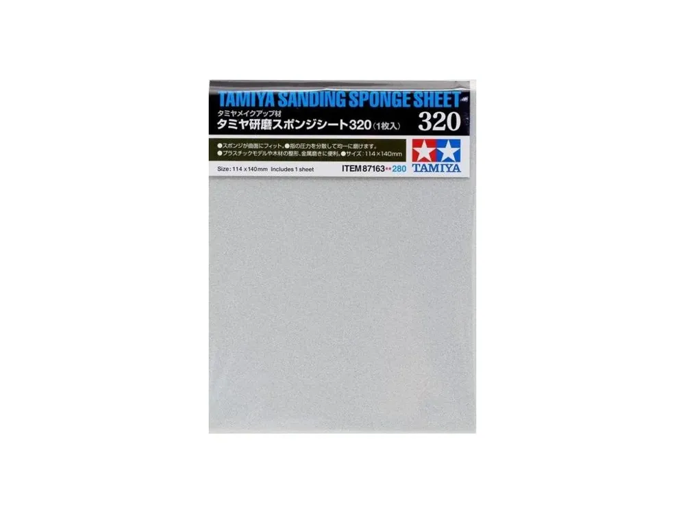 Brusná houbička Tamiya 87163 Sanding Sponge Sheet se zrnitostí 320 v originálním balení