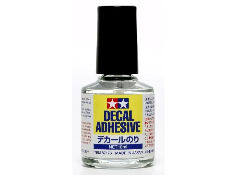 Lahvička Tamiya 87176 Decal Adhesive, lepidlo na obtisky pro plastikové modely