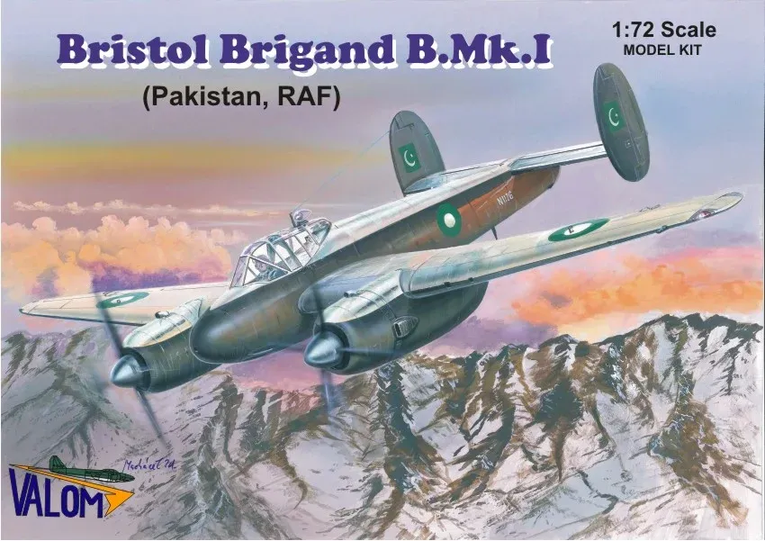 Krabice stavebnice Valom 72081 Bristol Brigand B.Mk.I v měřítku 1/72