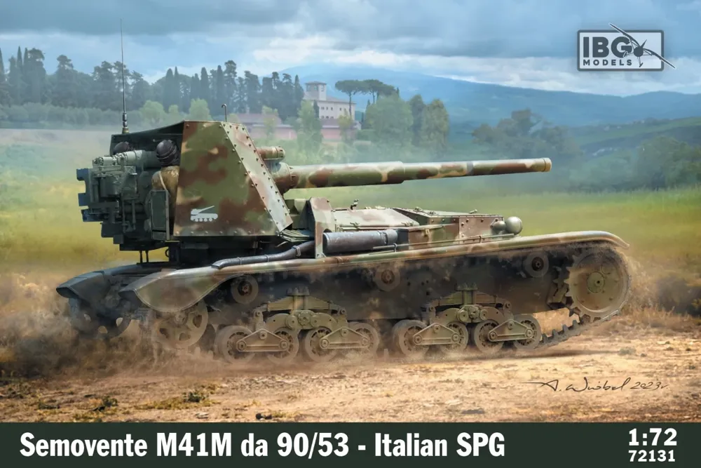Krabice stavebnice IBG Models 72131 Semovente M41M da 90/53 v měřítku 1/72