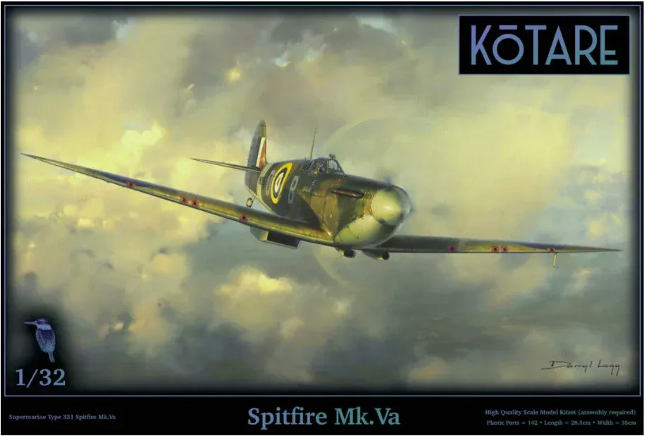Krabice stavebnice Kotare K32002 Supermarine Spitfire Mk.Va v měřítku 1/32