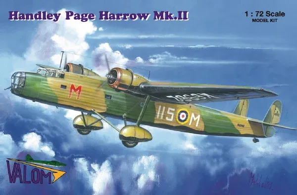 Krabice stavebnice Valom 72057 Handley Page Harrow Mk.II v měřítku 1/72
