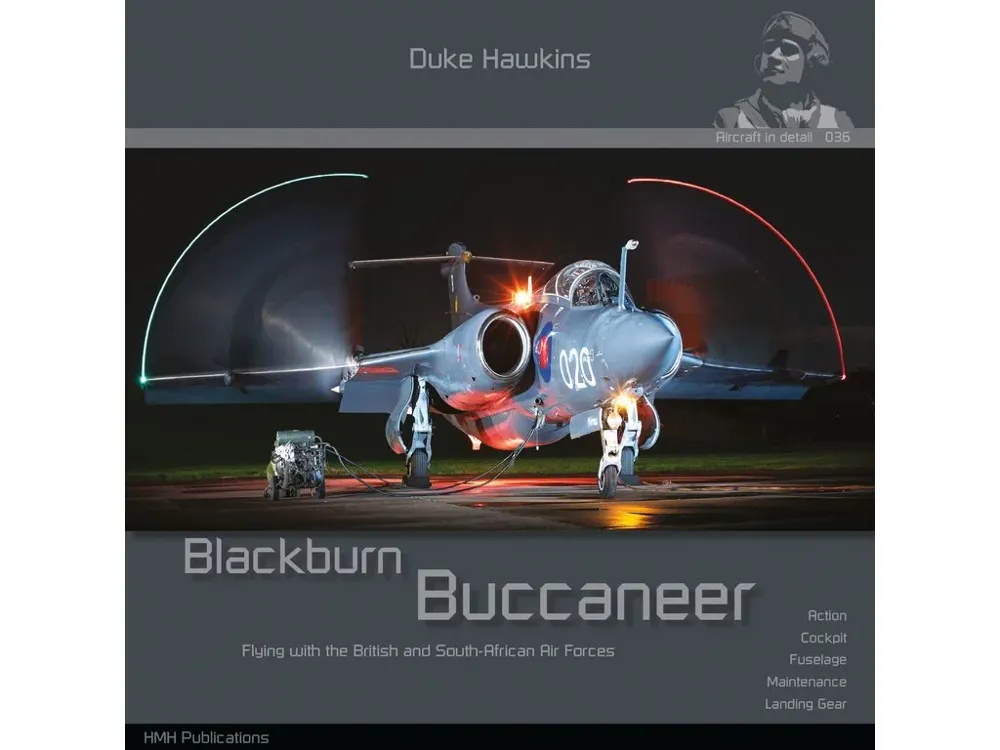 Obálka publikace Duke Hawkins DH036 Blackburn Buccaneer od HMH Publications, 140 stran