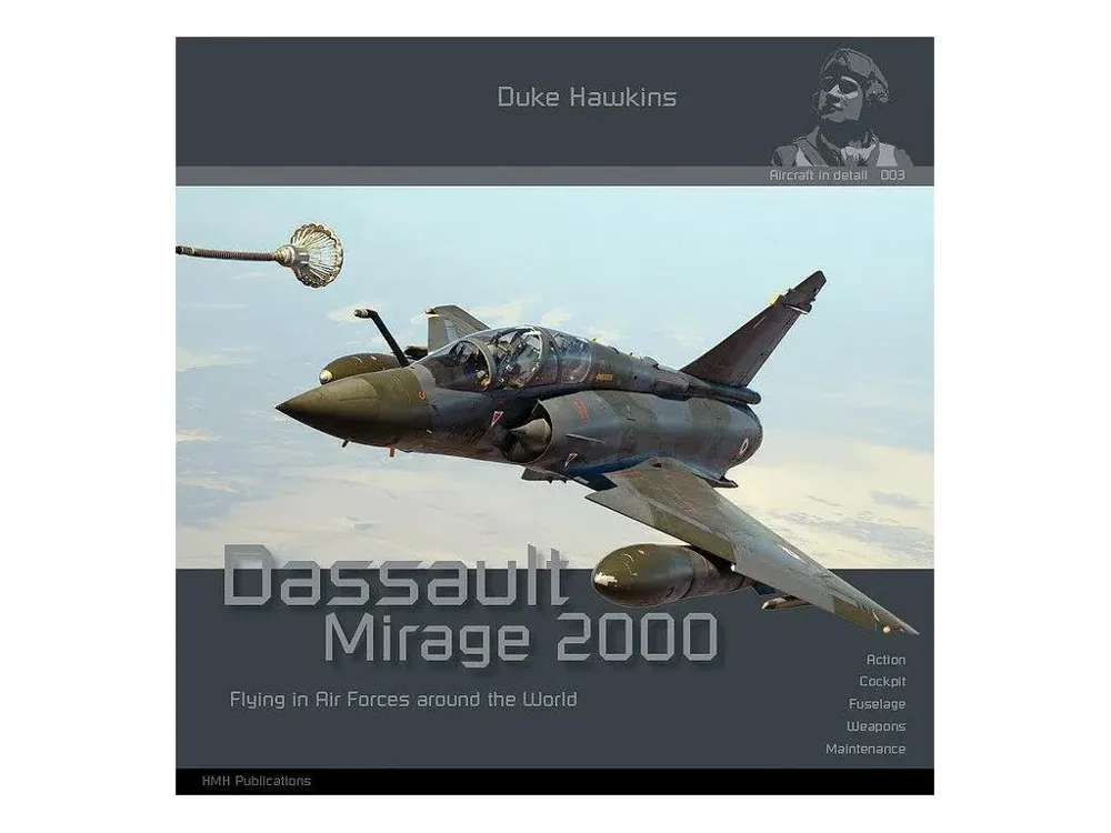 Obálka publikace Duke Hawkins DH003 Dassault Mirage 2000, 108 stran, anglicky