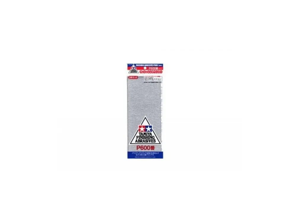 Balení brusného papíru Tamiya 87055 Finishing Abrasives P600, 3 listy