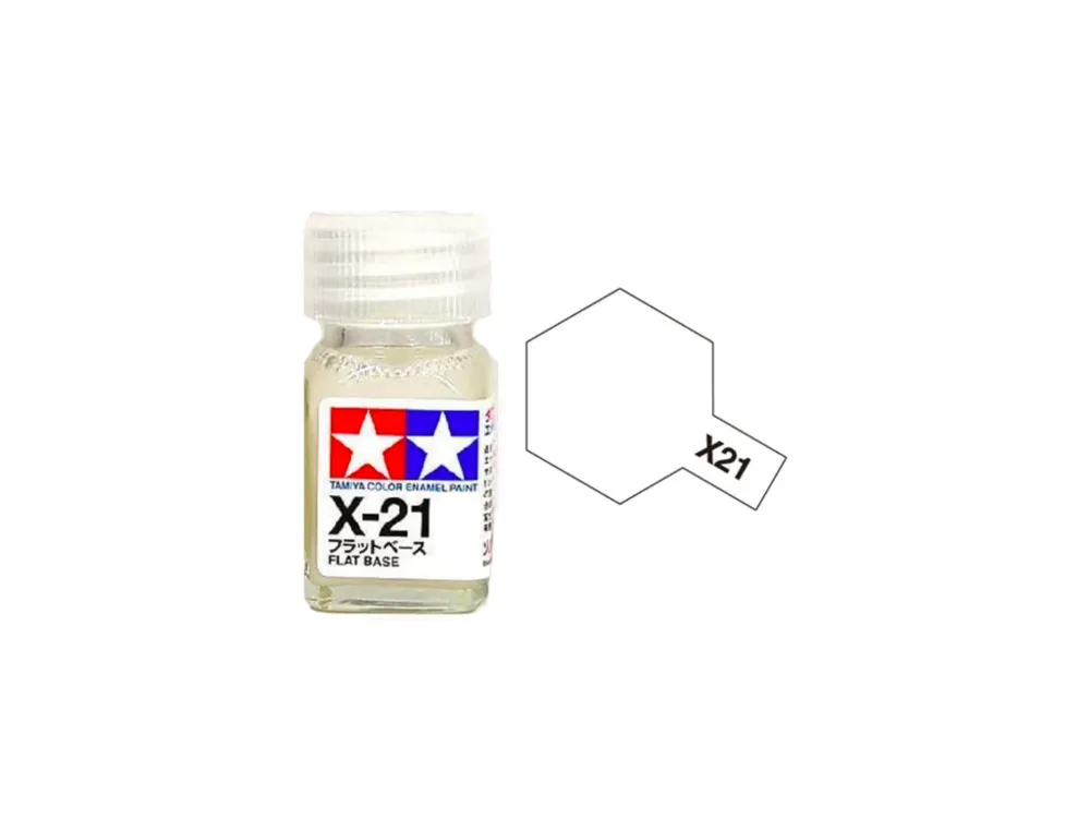 Skleněná lahvička zmatňovací přísady Tamiya Enamel X-21 Flat Base 10 ml