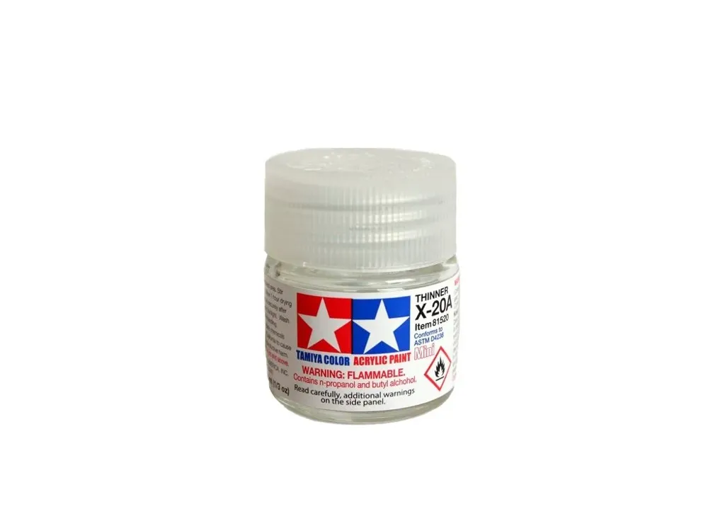 Lahvička ředidla Tamiya 81520 X-20A Acrylic Thinner 10 ml pro akrylové barvy