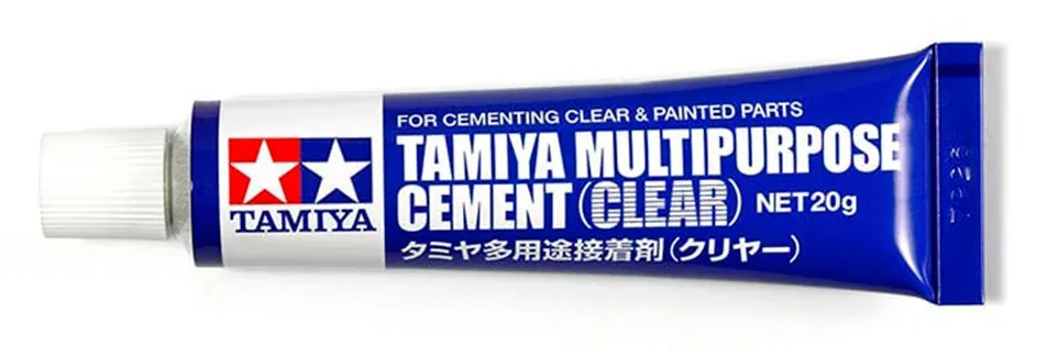 Lahvička lepidla Tamiya 87188 Cement for Clear and Painted Parts na čiré a lakované díly
