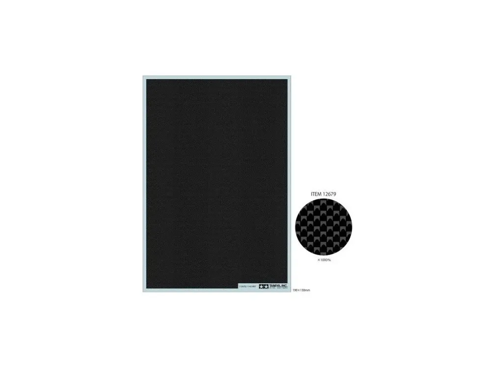 Aršík obtisků Tamiya 12679 Carbon Decal Plain F s karbonovým vzorem