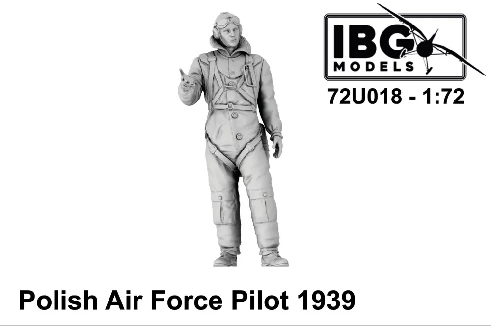 Figurka IBG Models 1/72 pilot polského letectva 1939 vytištěná technologií 3D tisku