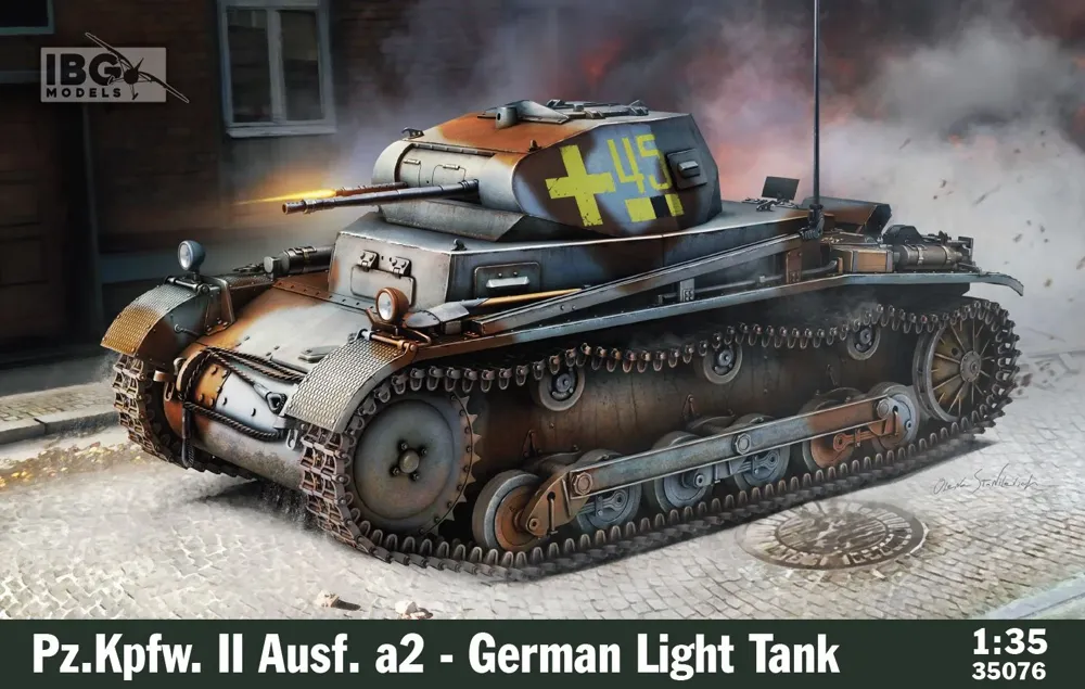 Krabice stavebnice IBG Models 35076 Pz.Kpfw. II Ausf. A2 v měřítku 1/35