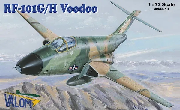 Krabice plastikové stavebnice Valom 1/72 RF-101 G/H Voodoo, kat. č. 72114