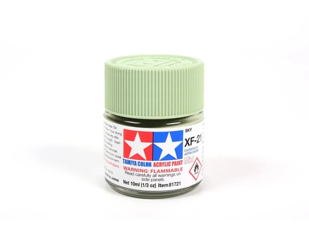 Lahvička akrylové matné barvy Tamiya Acrylic Mini XF-21 Sky 10 ml