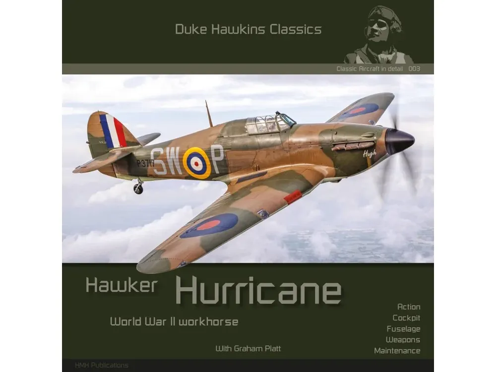 Obálka publikace Duke Hawkins Classic: Hawker Hurricane od HMH Publications, 116 stran
