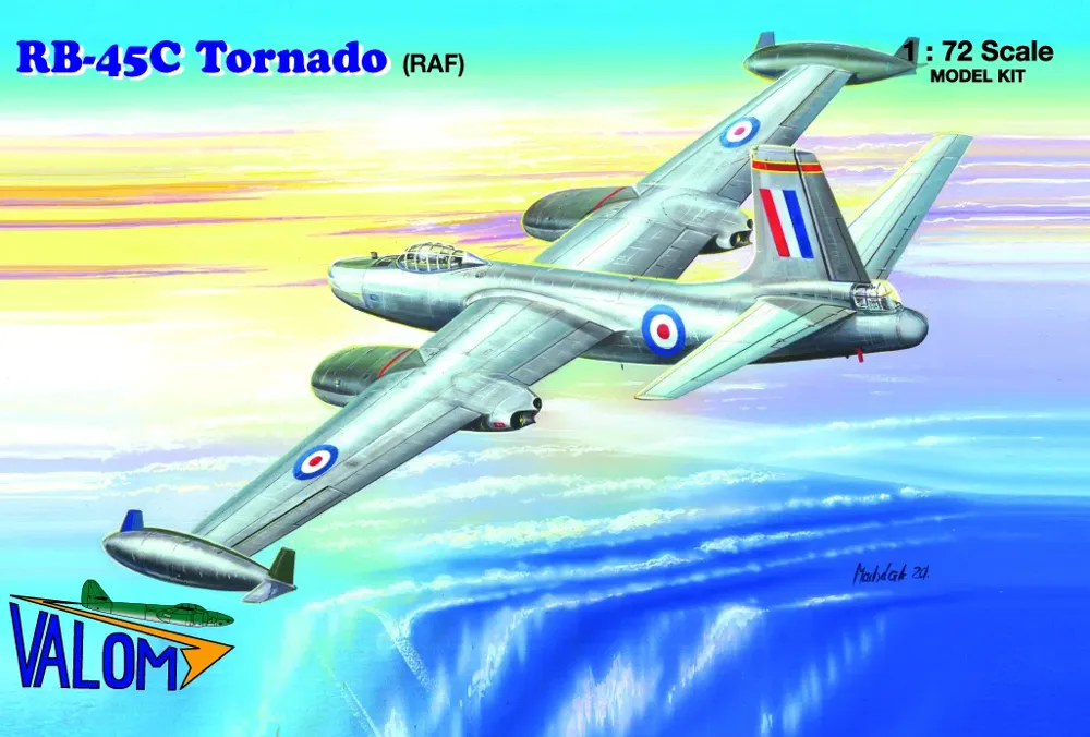 Krabice stavebnice Valom 72123 RB-45C Tornado RAF v měřítku 1/72