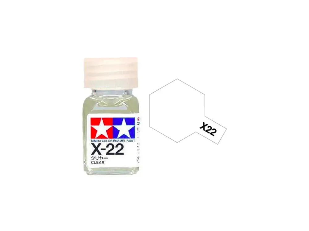 Skleněná lahvička emailové barvy Tamiya Enamel 80322 XF-22 RLM Grey matná šedá 10 ml