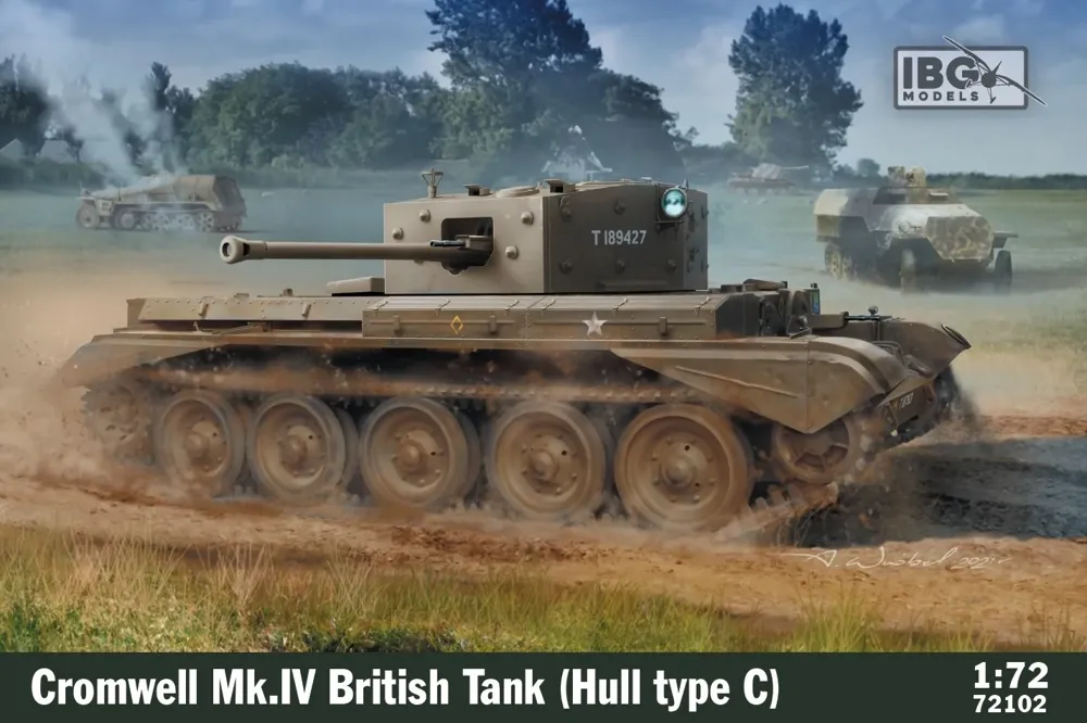 Krabice plastikové stavebnice IBG Models 72102 Cromwell Mk.IV britský tank 1/72