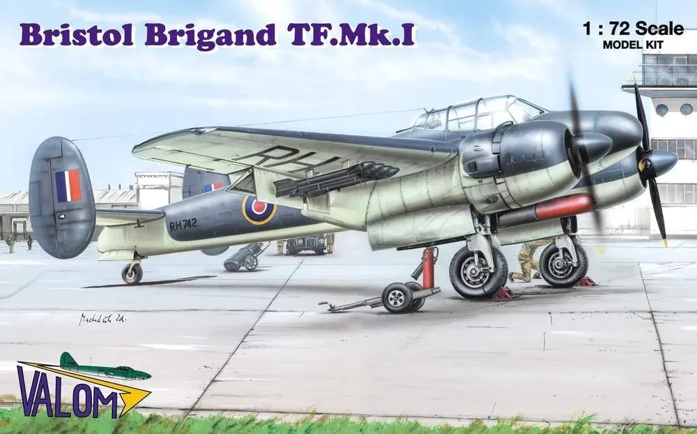 Krabice stavebnice Valom 72051 Bristol Brigand TF.Mk.I v měřítku 1/72