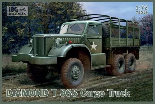 Krabice plastikové stavebnice IBG Models 72019 Diamond T 968 v měřítku 1/72