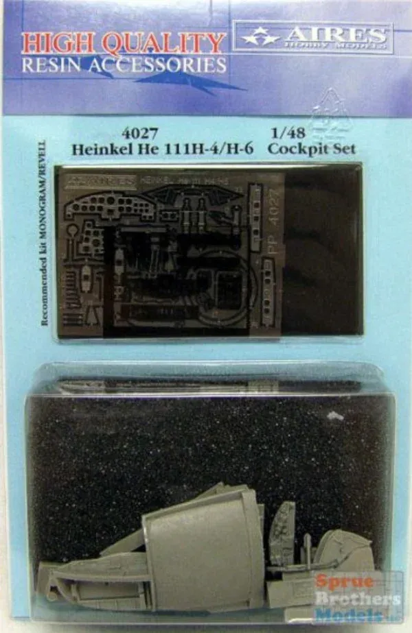 Resinová kokpitová sada Aires 4027 pro Heinkel He 111H-4/H-6 v měřítku 1/48