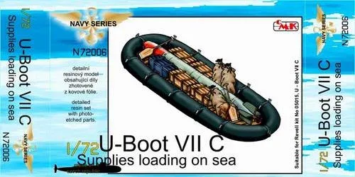 Resinová sada CMK N72006 1/72 – zásobování ponorky U-Boot VII na moři