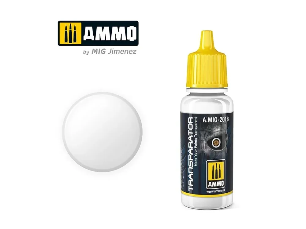 Lahvička pomocného média AMMO Mig A.MIG-2016 Transparator 17 ml