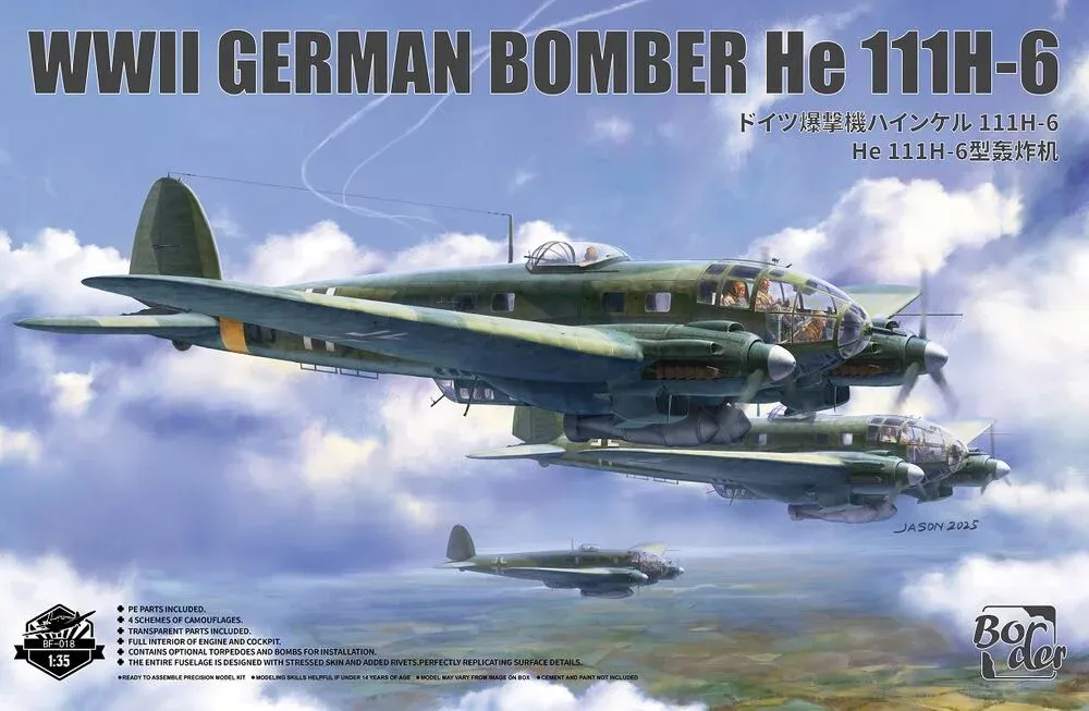 Krabice stavebnice Border Model BF018 He 111H-6 v měřítku 1/35