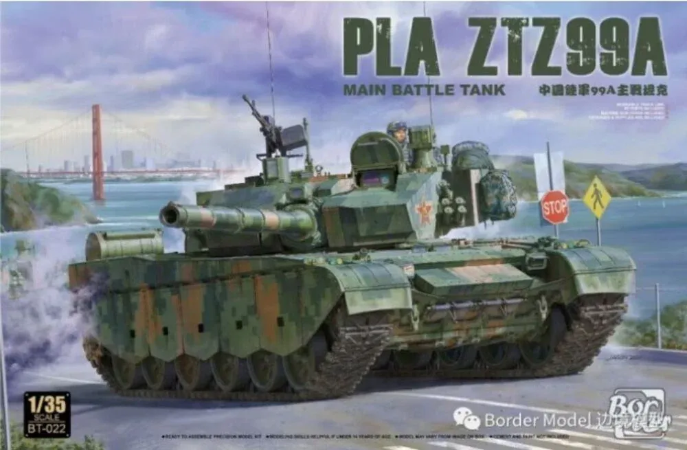 Krabice stavebnice Border Model BT022 ZTZ99A, čínský hlavní bojový tank v měřítku 1/35