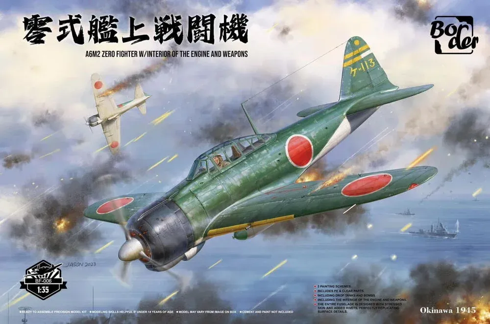 Krabice plastikové stavebnice Border Model BF-006 A6M2 Zero v měřítku 1/35